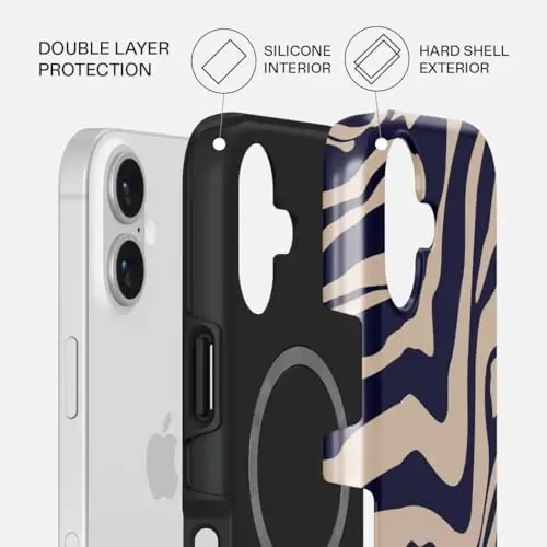 BURGA Phone Case for iPhone 17 - Cute, Trendy, Aesthetic, Pattern Phone Cover, Hard Shell Protection - fits Apple iPhone 17 Case for Women and Men - 2