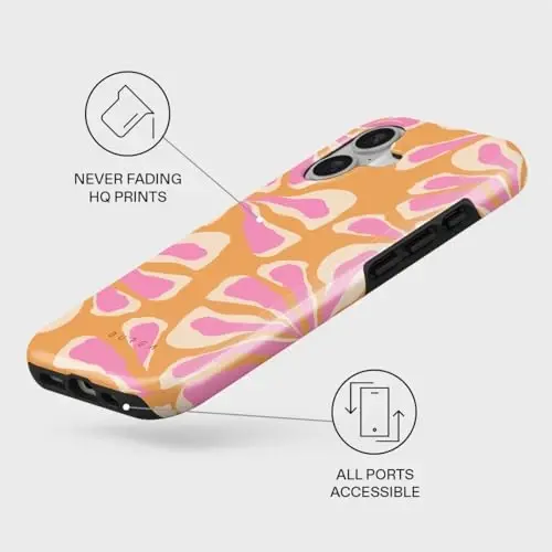 BURGA Phone Case for iPhone 17 - Cute, Trendy, Aesthetic, Pattern Phone Cover, Hard Shell Protection - fits Apple iPhone 17 Case for Women and Men - 3
