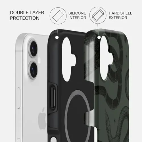 BURGA Phone Case for iPhone 17 - Cute, Trendy, Aesthetic, Pattern Phone Cover, Hard Shell Protection - fits Apple iPhone 17 Case for Women and Men - 2