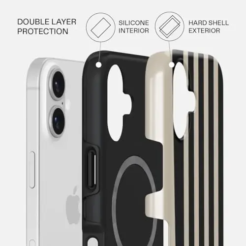 BURGA Phone Case for iPhone 17 - Cute, Trendy, Aesthetic, Pattern Phone Cover, Hard Shell Protection - fits Apple iPhone 17 Case for Women and Men - 2