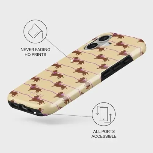 BURGA Phone Case for iPhone 17 - Cute, Trendy, Aesthetic, Pattern Phone Cover, Hard Shell Protection - fits Apple iPhone 17 Case for Women and Men - 3