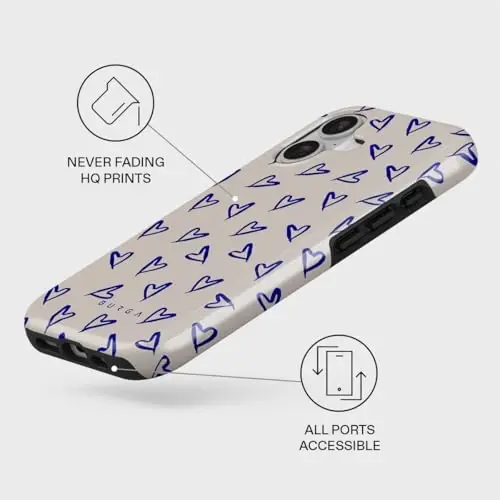 BURGA Phone Case for iPhone 17 - Cute, Trendy, Aesthetic, Pattern Phone Cover, Hard Shell Protection - fits Apple iPhone 17 Case for Women and Men - 3