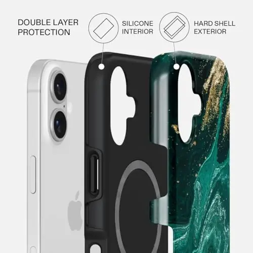 BURGA Phone Case for iPhone 17 - Cute, Trendy, Aesthetic, Pattern Phone Cover, Hard Shell Protection - fits Apple iPhone 17 Case for Women and Men - 2