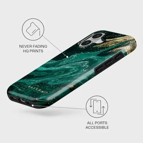 BURGA Phone Case for iPhone 17 - Cute, Trendy, Aesthetic, Pattern Phone Cover, Hard Shell Protection - fits Apple iPhone 17 Case for Women and Men - 3