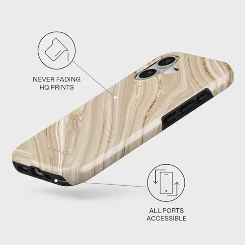 BURGA Phone Case for iPhone 17 - Cute, Trendy, Aesthetic, Pattern Phone Cover, Hard Shell Protection - fits Apple iPhone 17 Case for Women and Men - 3