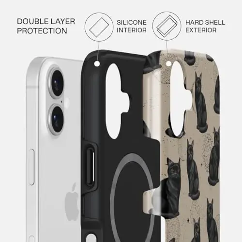 BURGA Phone Case for iPhone 17 - Cute, Trendy, Aesthetic, Pattern Phone Cover, Hard Shell Protection - fits Apple iPhone 17 Case for Women and Men - 2