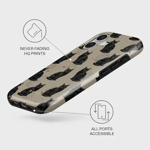 BURGA Phone Case for iPhone 17 - Cute, Trendy, Aesthetic, Pattern Phone Cover, Hard Shell Protection - fits Apple iPhone 17 Case for Women and Men - 3