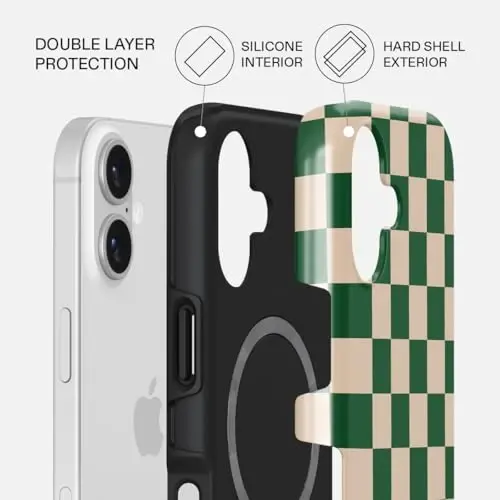 BURGA Phone Case for iPhone 17 - Cute, Trendy, Aesthetic, Pattern Phone Cover, Hard Shell Protection - fits Apple iPhone 17 Case for Women and Men - 2