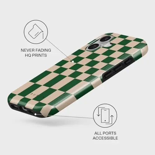 BURGA Phone Case for iPhone 17 - Cute, Trendy, Aesthetic, Pattern Phone Cover, Hard Shell Protection - fits Apple iPhone 17 Case for Women and Men - 3