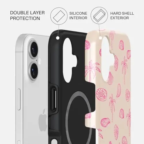 BURGA Phone Case for iPhone 17 - Cute, Trendy, Aesthetic, Pattern Phone Cover, Hard Shell Protection - fits Apple iPhone 17 Case for Women and Men - BURGA (1)