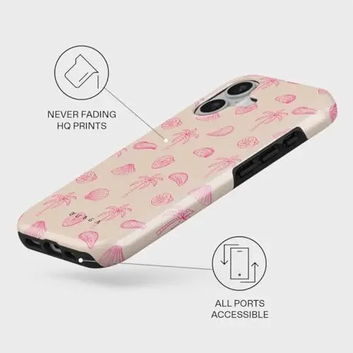 BURGA Phone Case for iPhone 17 - Cute, Trendy, Aesthetic, Pattern Phone Cover, Hard Shell Protection - fits Apple iPhone 17 Case for Women and Men - 3