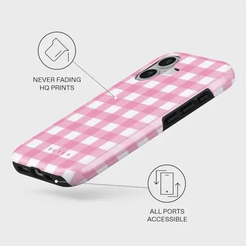BURGA Phone Case for iPhone 17 - Cute, Trendy, Aesthetic, Pattern Phone Cover, Hard Shell Protection - fits Apple iPhone 17 Case for Women and Men - 3