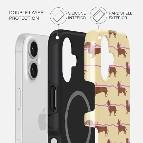 BURGA Unisex Чехол для телефона для iPhone 17 – Двухслойный гибридный дизайн с амортизирующим ТПУ и прочным внешним видом, устойчивым к царапинам покрытием и приподнятым ободком для защиты экрана и повседневного использования - 2
