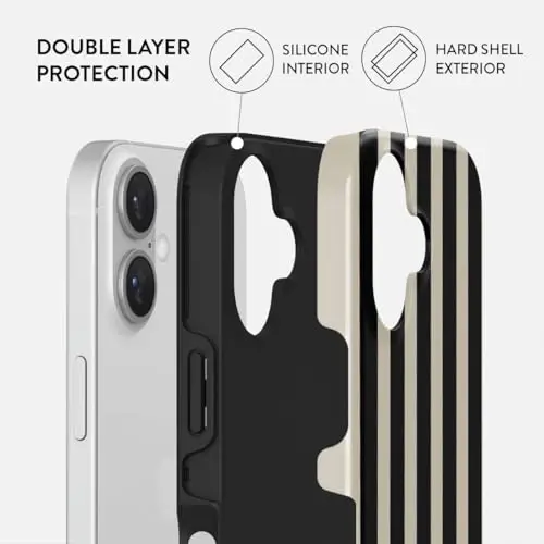 BURGA Unisex iPhone 16 Telefon Kılıfı – Darbe Emici TPU ve Dayanıklı Dış Yüzeye Sahip Çift Katmanlı Hibrit Tasarım, Çizilmeye Dayanıklı Kaplama ve Ekran Koruması ile Günlük Kullanım için Yükseltilmiş Çerçeve Kenarı - 2