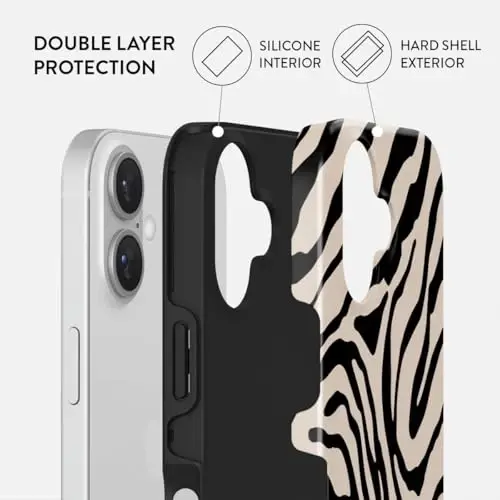 BURGA Unisex iPhone 16 Telefon Kılıfı – Darbe Emici TPU ve Dayanıklı Dış Yüzeye Sahip Çift Katmanlı Hibrit Tasarım, Çizilmeye Dayanıklı Kaplama ve Ekran Koruması ile Günlük Kullanım için Yükseltilmiş Çerçeve Kenarı - BURGA (1)