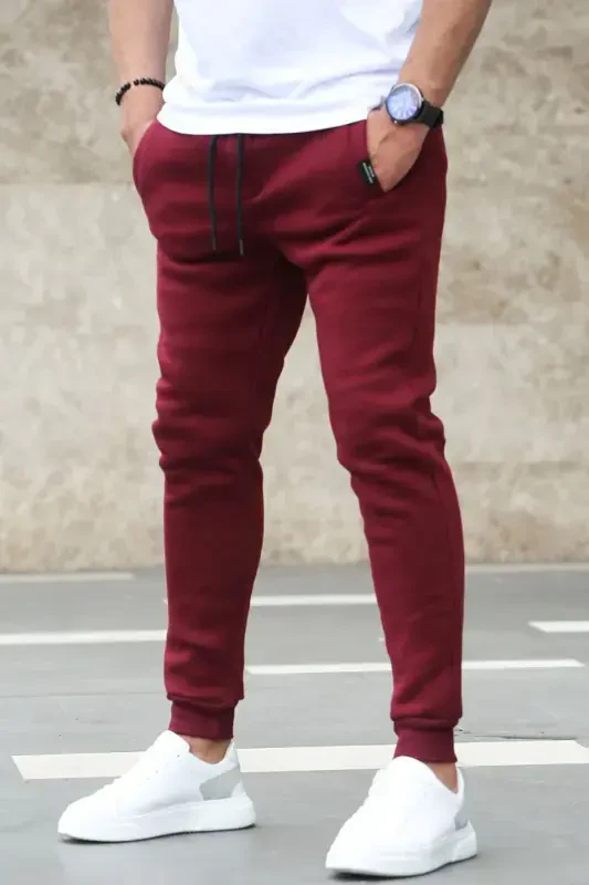 Burgundy Basic Tracksuit 4210-Burgundy - 3
