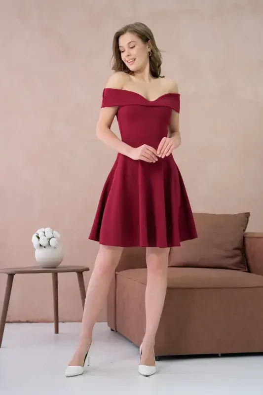 Burgundy Graduation Dress Burgundy Evening Dress 019-BURGUNDY EVENING DRESS - LOVEBOX