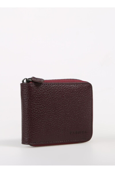 Burgundy Men's 11x8x1 cm Leather Card Holder Frk 329 - 6