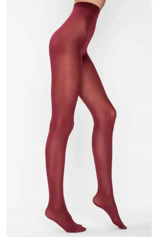 Burgundy Micro 40 Opaque Matte Tights New Season-BURGUNDY - 1