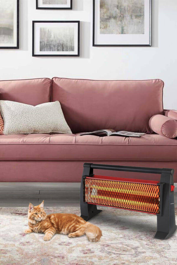 Burgundy Quartz Heater 1200 Watt LX-2819 - 5