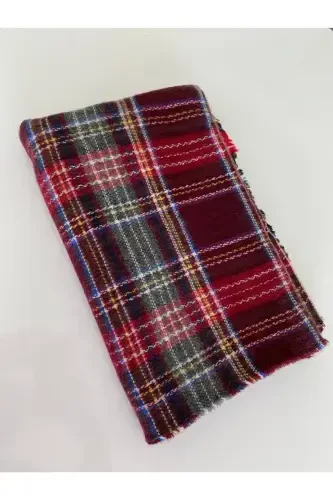 Burgundy Scottish Scarf - Burgundy - 3
