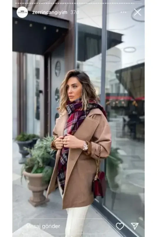 Burgundy Scottish Scarf - Burgundy - 7