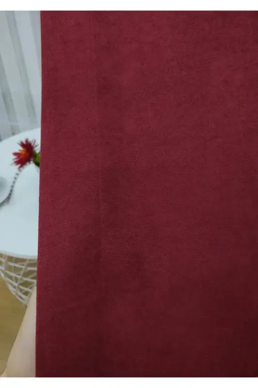 Burgundy Solid Color Backdrop Curtain, Plain Sewing Without Pleats, Extraphore Gather, Single Panel-Burgundy - 8