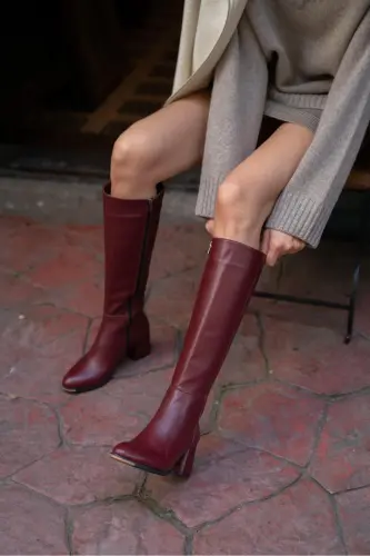 Burgundy Women's Boot-Burgundy 