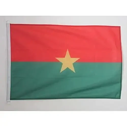 Burkina Faso NAUTICAL Flag 18'' x 12'' - Burkinabé flags 30 x 45 cm. - Banner 12x18 in for boat - AZ FLAG - AZ FLAG