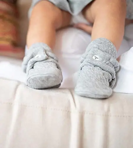 Burt's Bees Baby Baby Gender Neytral Rangi 0 dan 9 Oygacha Bolgan Oyoq Kiyimi Paypoq, Kviltli Heather Kulrang, 3 6 Unisex Chaqaloq - 5