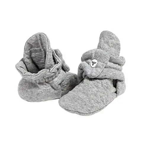 Burt's Bees Baby Unisex Booties Organic Cotton Newborn Essentials Shoes for Infants 