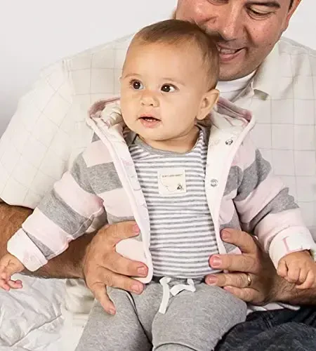 Burt's Bees Baby Bolalar sviterlari, Yengil fermuarli kurtkalar, Kapüşonli paltolar, Organik paxta - 3