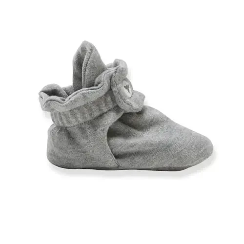 Burt's Bees Baby Unisex Booties Organic Cotton Newborn Essentials Shoes for Infants - 2