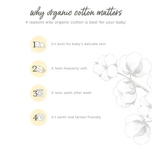 Burt's Bees Baby Unisex Booties Organic Cotton Newborn Essentials Shoes for Infants - 3