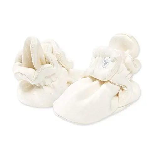 Burt's Bees Baby Unisex Booties Organic Cotton Newborn Essentials Shoes for Infants - 1