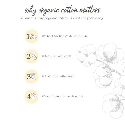 Burt's Bees Baby Unisex Booties Organic Cotton Newborn Essentials Shoes for Infants - 5