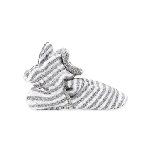 Burt's Bees Baby Unisex Booties Organic Cotton Newborn Essentials Shoes for Infants - 3