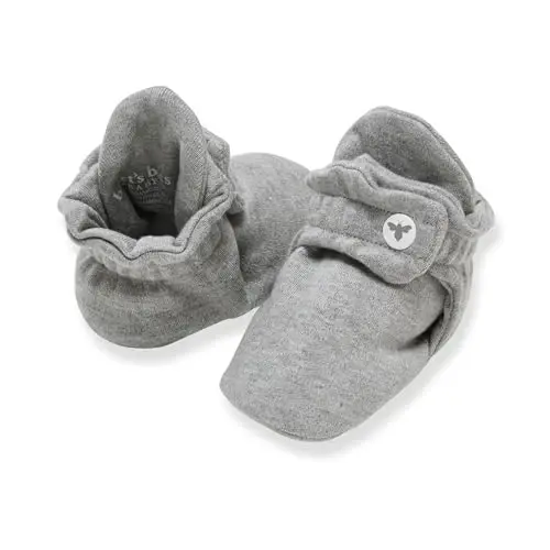 Burt's Bees Baby Unisex Booties Organic Cotton Newborn Essentials Shoes for Infants - BURT'S BEES BABY