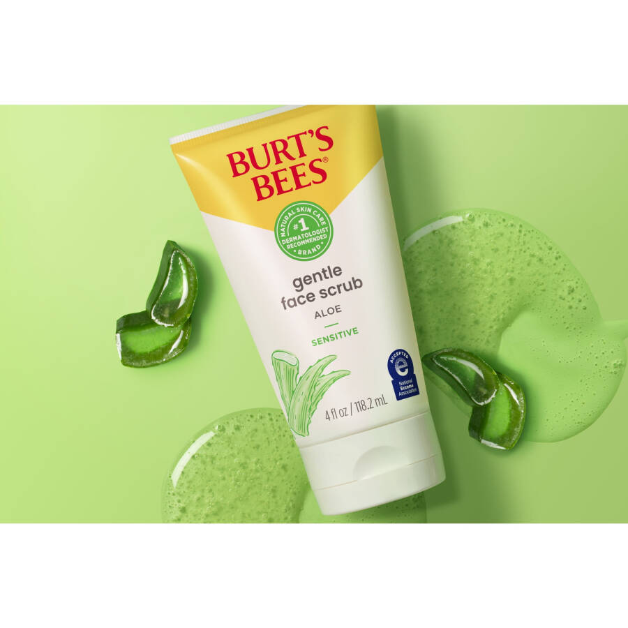 Burt's Bees Gentle Face Scrub with Aloe for Sensitive Skin, 98.9% Natural Origin, 4 Fluid Ounces - 3