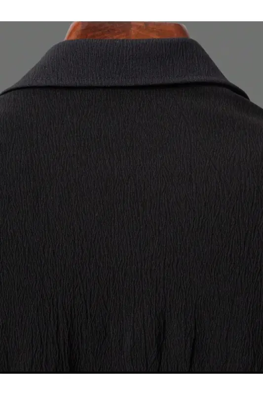 Bürümcük Krinkıl Kumaş Yazlık Likralı Unisex Kadın Erkek Uzun Kol Gömlek Eşofman Takım-UZUN - 7