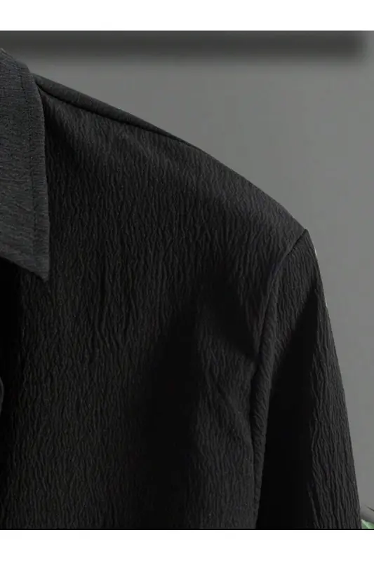 Bürümcük Krinkil mato yozgi likrali unisex ayollar erkaklar uzun yengli ko'ylak va sport kiyimi to'plami-UZUN - 5