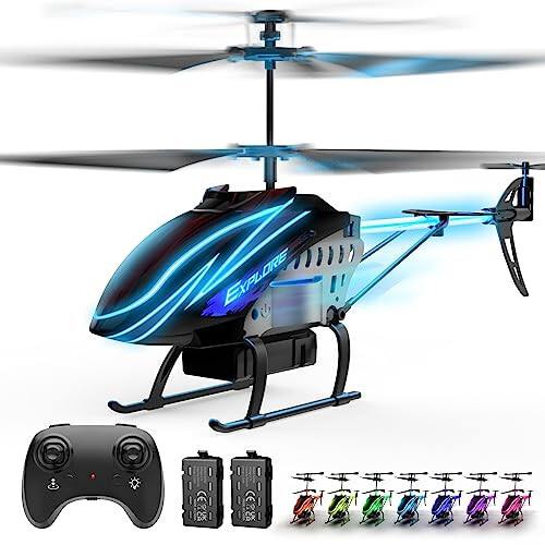 BUSSGO RC Helicopter, Remote Control Helicopter for Kids with 30Mins Flight(2 Batteries), 7+1 LED Light Modes, Altitude Hold, RC Toys for Boys Girls - 1