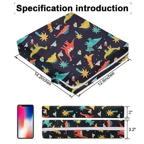 Бустерное сиденье для обеденного стола - 2 шт. Бустерное сиденье для малышей для обеденного стола Регулируемые ремни безопасности и нескользящее дно, ПУ водонепроницаемая подушка для бустера, легко моющаяся, с разной высотой для еды - 2