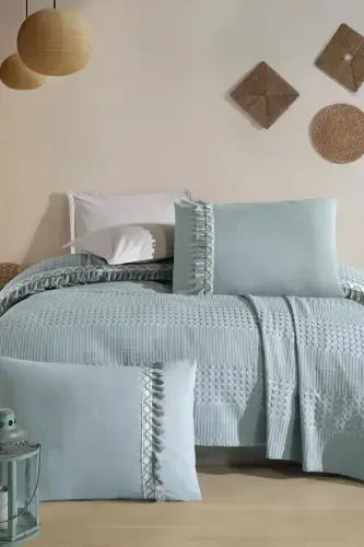 Butik Juft Kishilik Popukli Pike To'plami Bohamline-Mint - 1