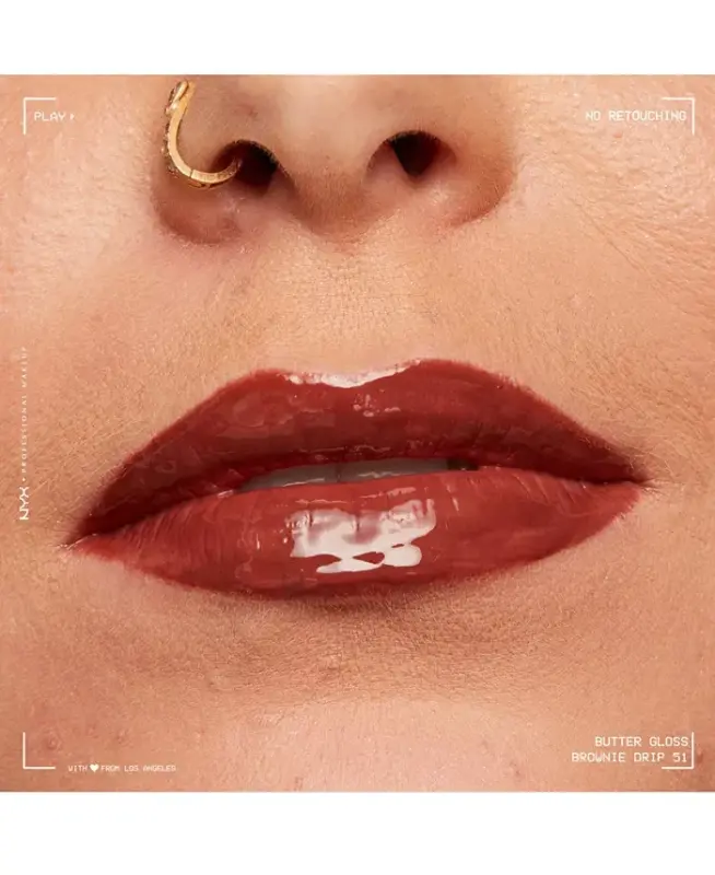 Butter Gloss Non-Stick Lip Gloss-Brownie Drip - 4