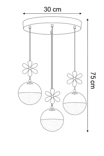 Butterfly 3-Piece Gold 3-Color Tiered Pendant LED Crystal Stone Chandelier - 6