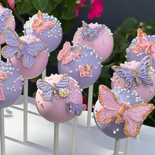 Butterfly Chocolate Mold 2 Pcs, Butterfly Silicone Fondant Mold for Cake Decoration Candy Sugar Cupcake Topper Cake Polymer Clay Crafts Epoxy Resin - 7