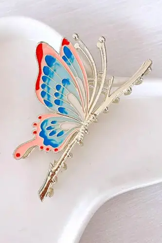 Butterfly Metal Buckle Clasp 11 Cm. - 4