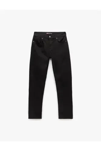 Button Detailed Straight Fit Jeans - Mark Jea - 4