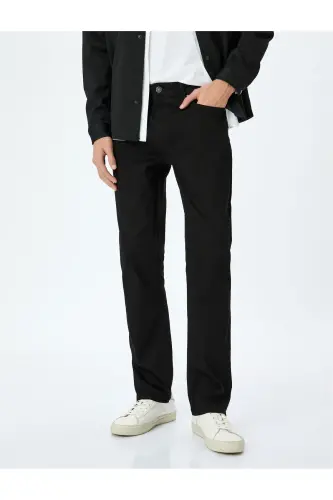 Button Detailed Straight Fit Jeans - Mark Jea - 3